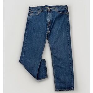 Levi's 505 Straight Fit Blue Jeans Men's Size 40x30 Classic Denim Cotton